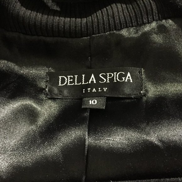 Della Spiga Italy Ladies Black Jacket - Picture 12 of 12